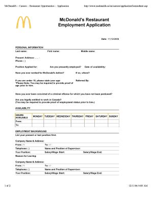 Posted 30+ days ago. . Mcdonalds application near me